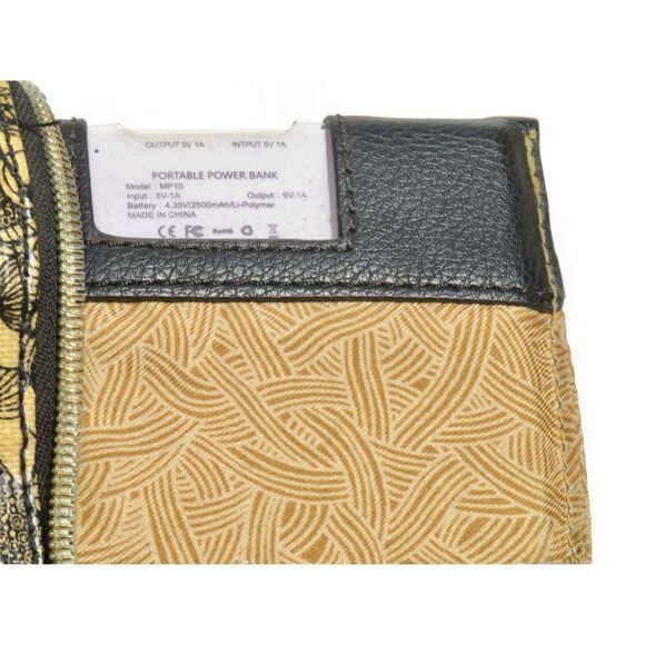 Sakroots Coated Black & Beige Sienna Spirit Desert Smartphone Charging Wristlet - Picture 5 of 6